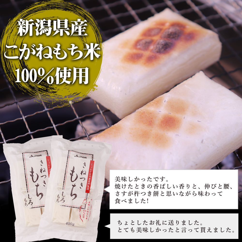 新潟県産 きねつきもち しろもち 400g×10袋 4kg JAえちご中越