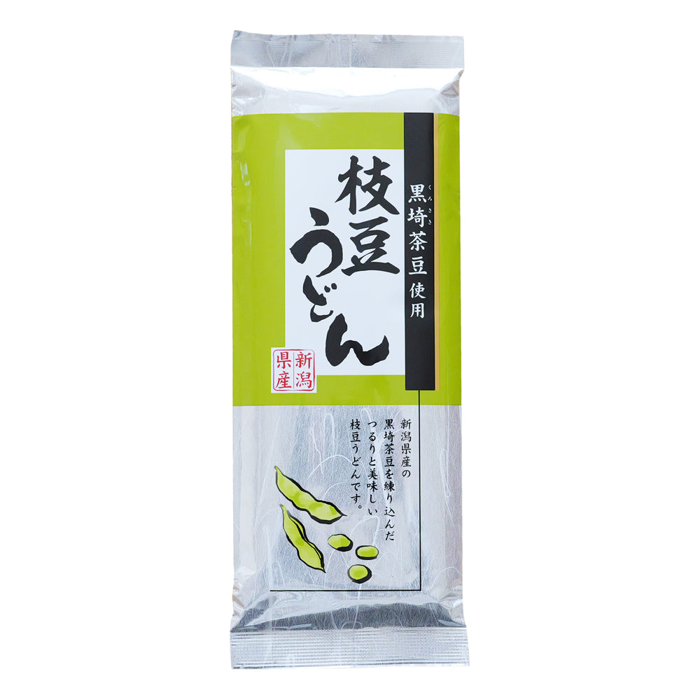黒埼茶豆使用 枝豆うどん 180g×10袋 入沢製麺 – 新潟産地直送 小竹食品