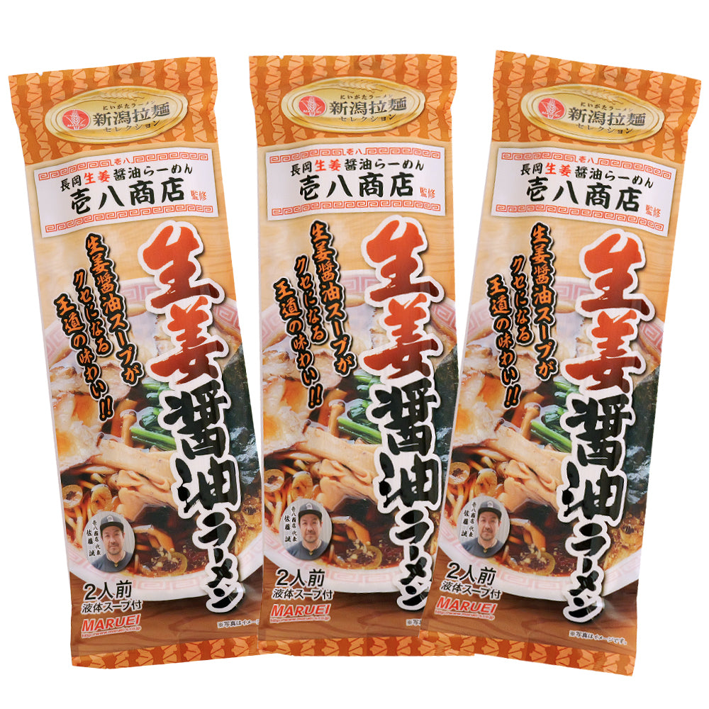 壱八商店監修 生姜醤油ラーメン 2食入×3袋 メール便配送