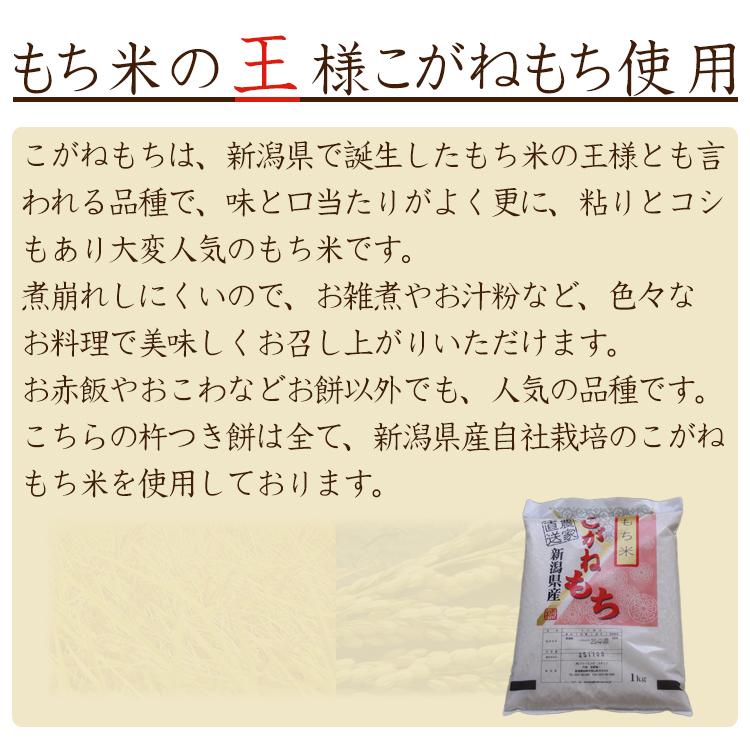 越後杵つき餅 白餅・よもぎ餅セット 360g×各2袋 化粧箱入り