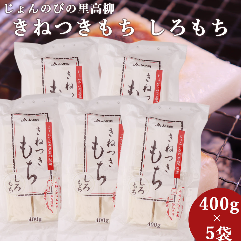 新潟県産 きねつきもち しろもち 400g×5袋 2kg JAえちご中越