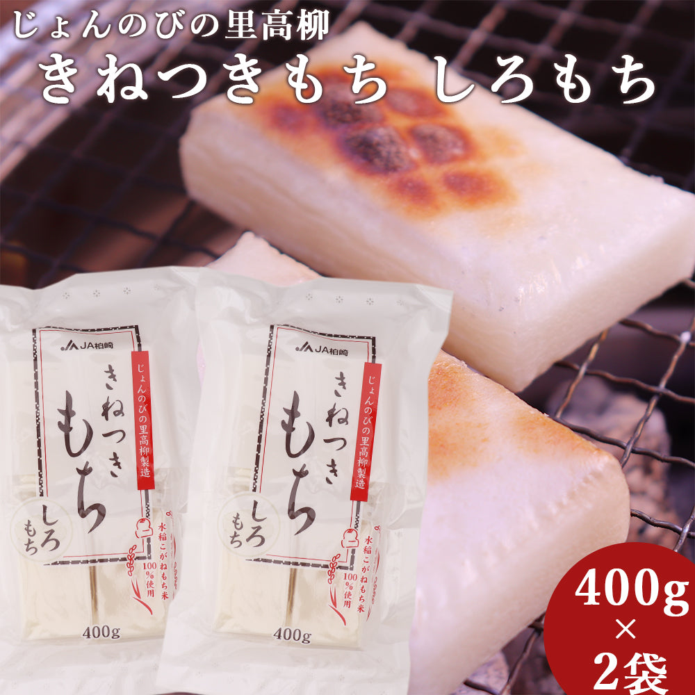 新潟県産 きねつきもち しろもち 400g×2袋 JAえちご中越
