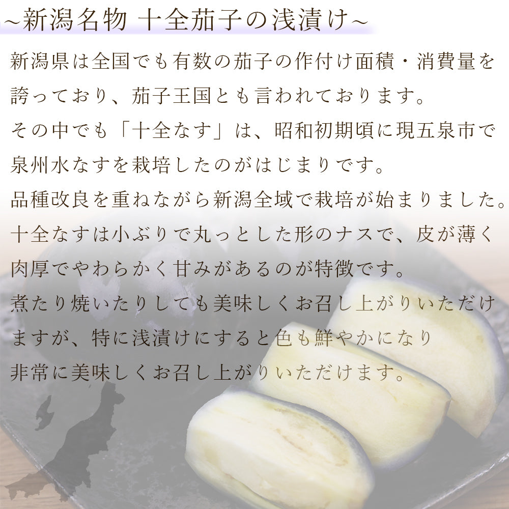 十全なす浅漬け 200g(約3-5個)×3袋 矢田産