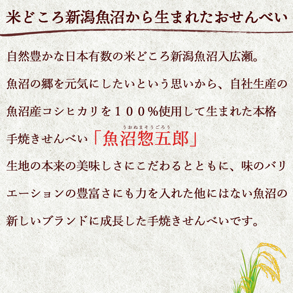 手焼きせんべい 魚沼惣五郎 こって辛 5枚入×3袋