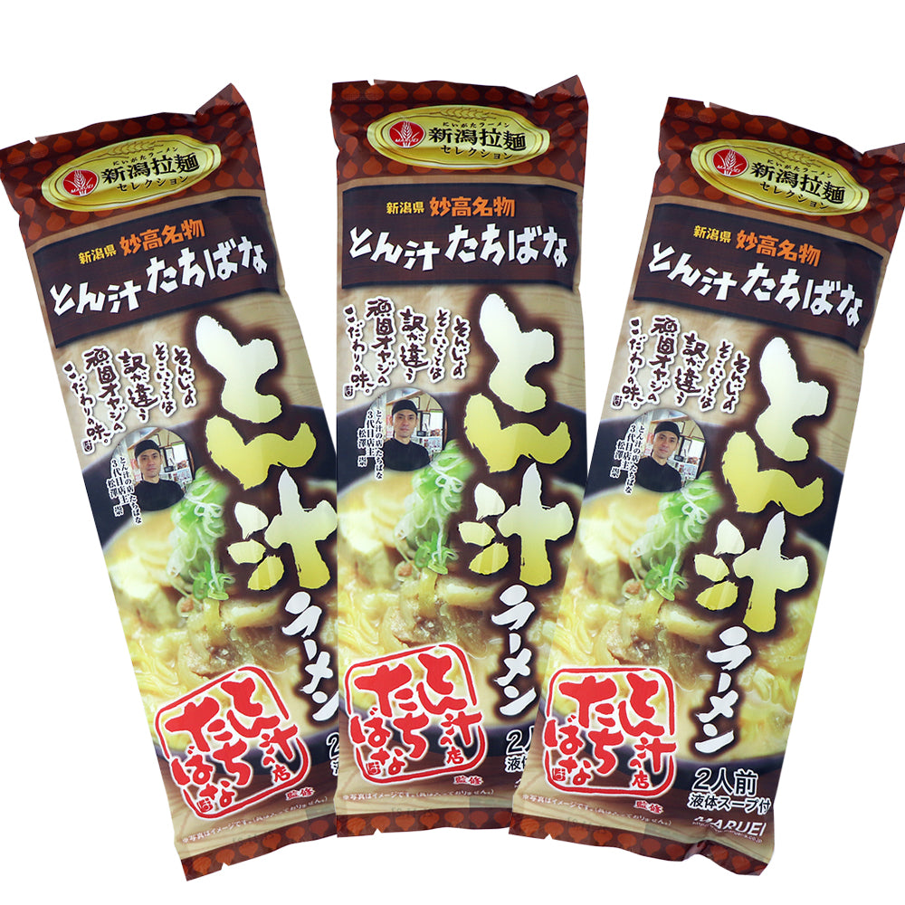 とん汁たちばな監修 とん汁ラーメン 2食入×3袋 メール便配送