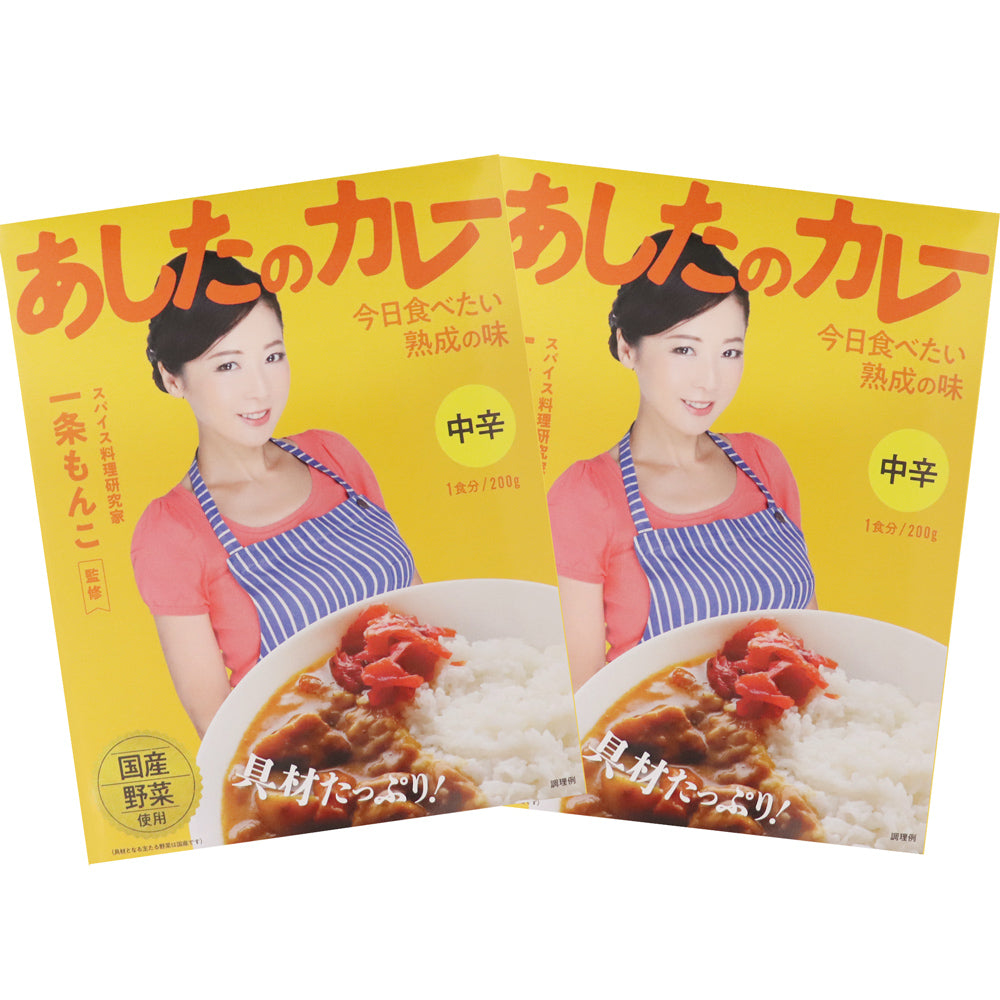 あしたのカレー 中辛 200g×2個 一条もんこ監修 メール便配送