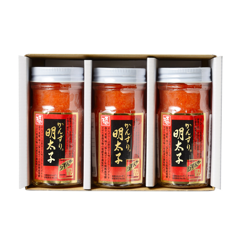 かんずり明太子 80g×3本 万越屋 – 新潟産地直送 小竹食品 オンライン
