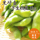 特価 訳あり 黒埼産 早生枝豆 1Kg (お一人様2個まで)