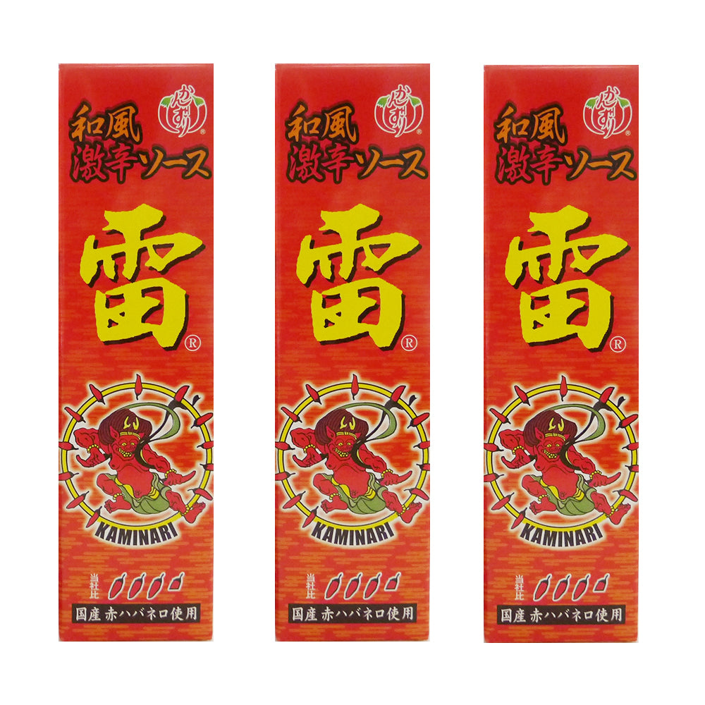かんずり 和風激辛ソース 雷 赤 60ml×3本セット