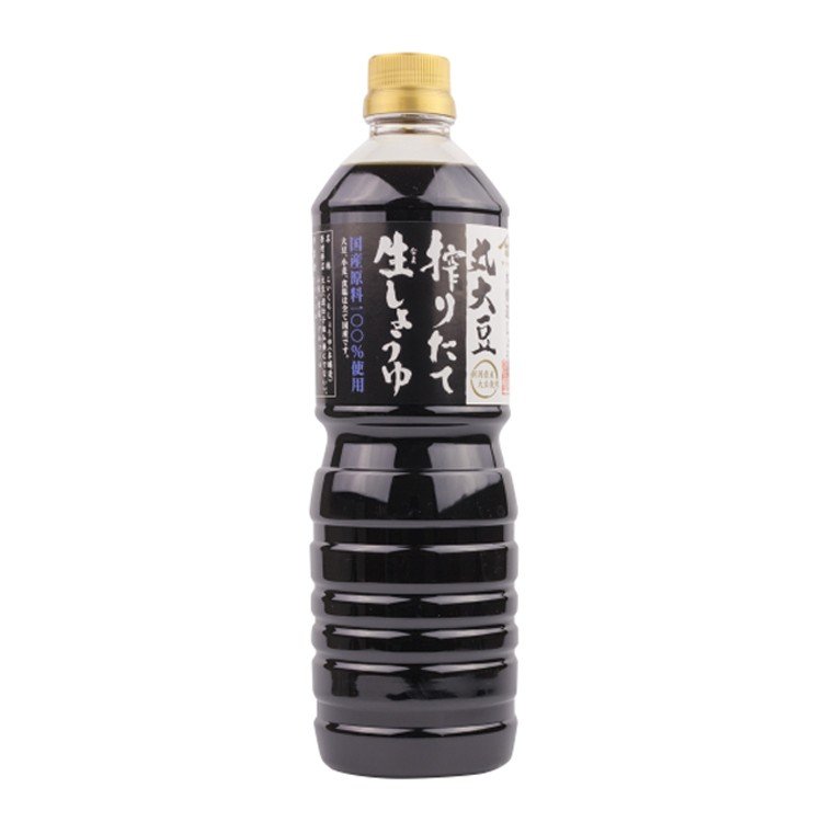 生醤油 丸大豆搾りたて生しょうゆ 1L×6本 山崎醸造